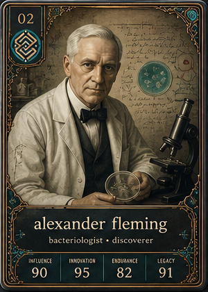 Alexander Fleming card front