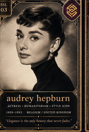 Audrey Hepburn card front