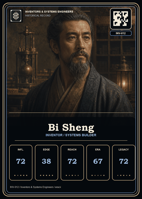 Bi Sheng individual eracii card front.