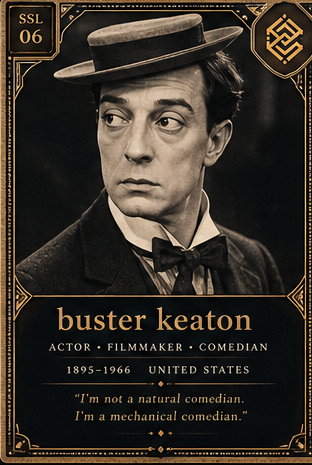 Buster Keaton card front