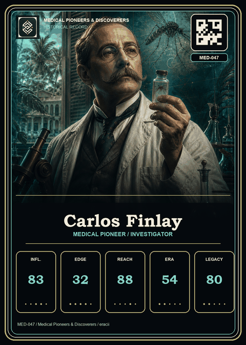 Carlos Finlay individual eracii card front.