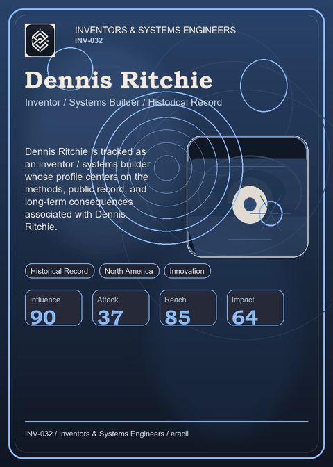 Dennis Ritchie individual eracii card front.