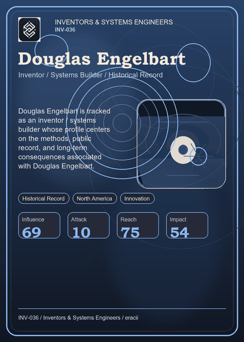 Douglas Engelbart individual eracii card front.