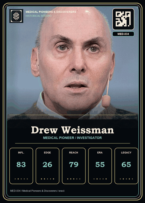 Drew Weissman individual eracii card front.
