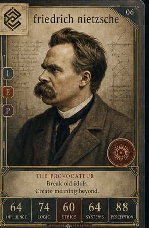 Friedrich Nietzsche card front