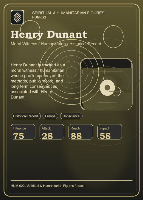 Henry Dunant individual eracii card front.