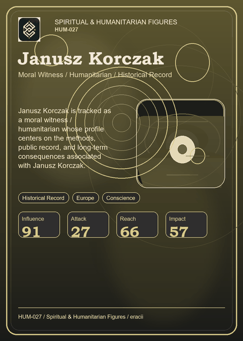 Janusz Korczak individual eracii card front.
