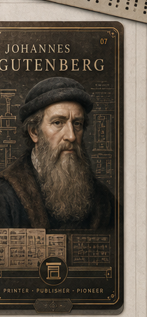 Johannes Gutenberg card front