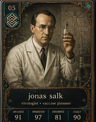 Jonas Salk card front