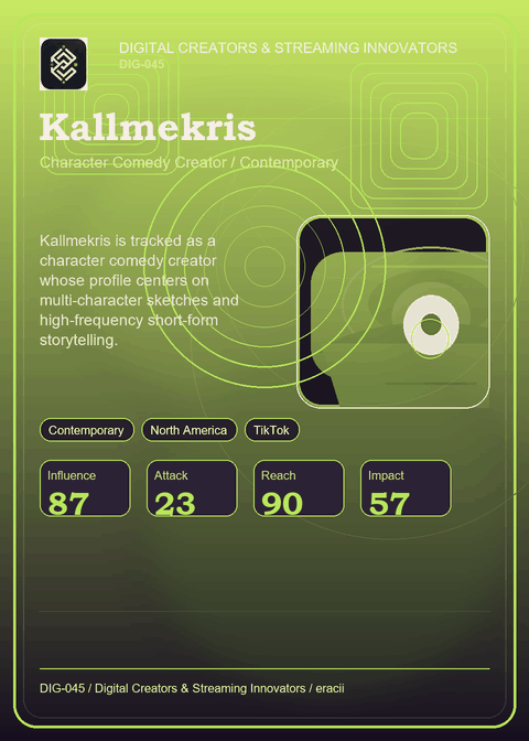 Kallmekris individual eracii card front.
