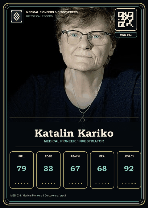 Katalin Kariko individual eracii card front.