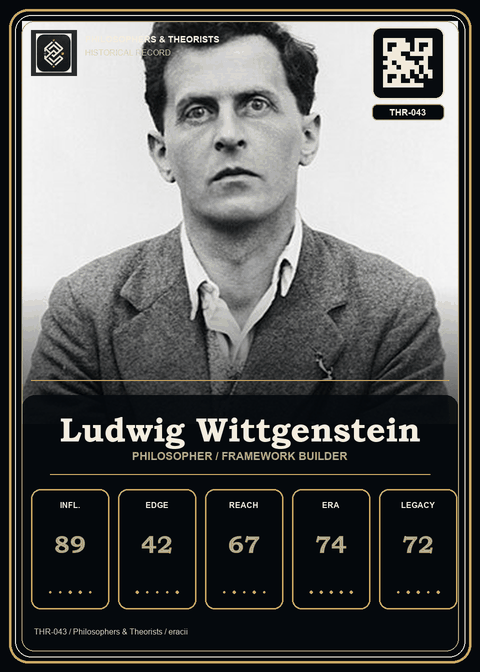 Ludwig Wittgenstein individual eracii card front.