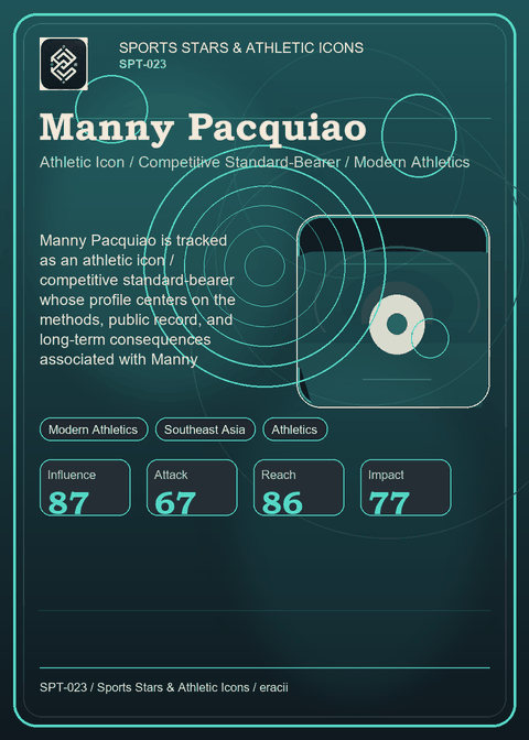 Manny Pacquiao individual eracii card front.