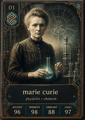 Marie Curie card front