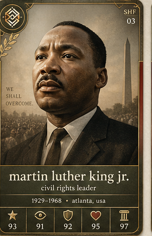 Martin Luther King Jr. card front