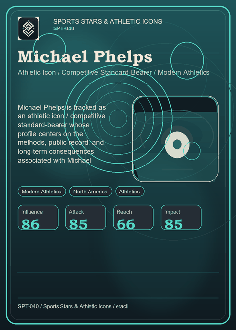 Michael Phelps individual eracii card front.