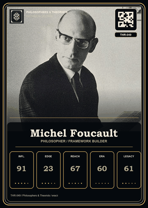 Michel Foucault individual eracii card front.