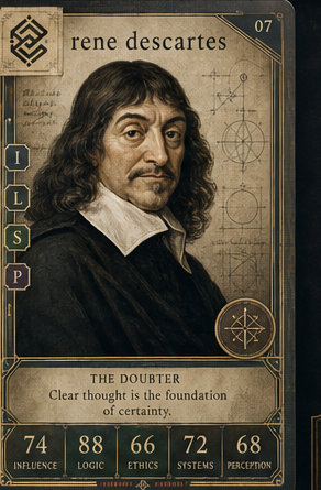 Rene Descartes card front
