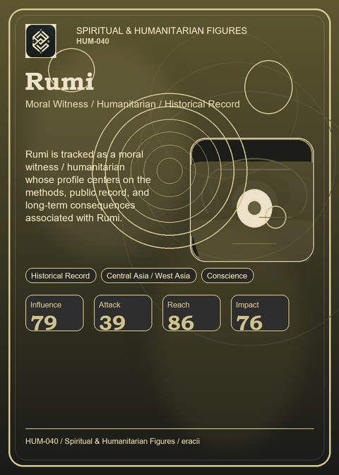 Rumi individual eracii card front.