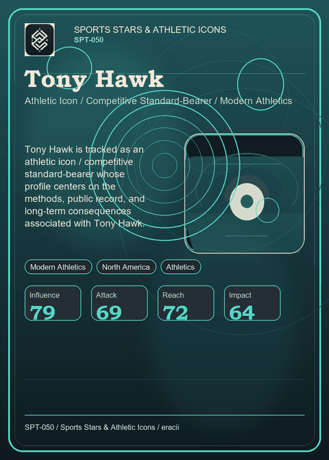 Tony Hawk individual eracii card front.