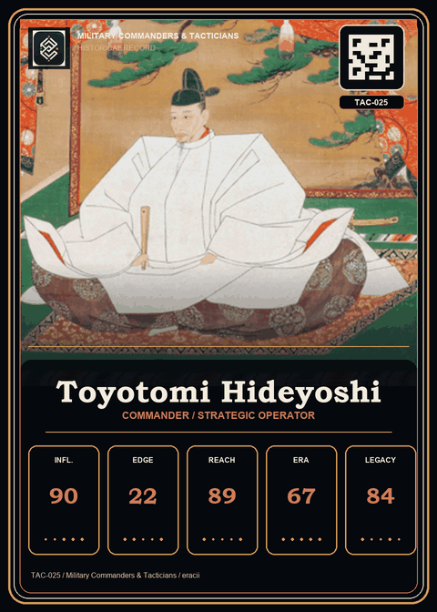 Toyotomi Hideyoshi individual eracii card front.