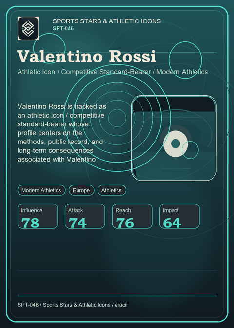 Valentino Rossi individual eracii card front.