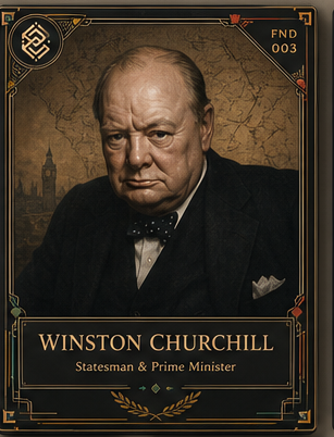 Winston Churchill card front