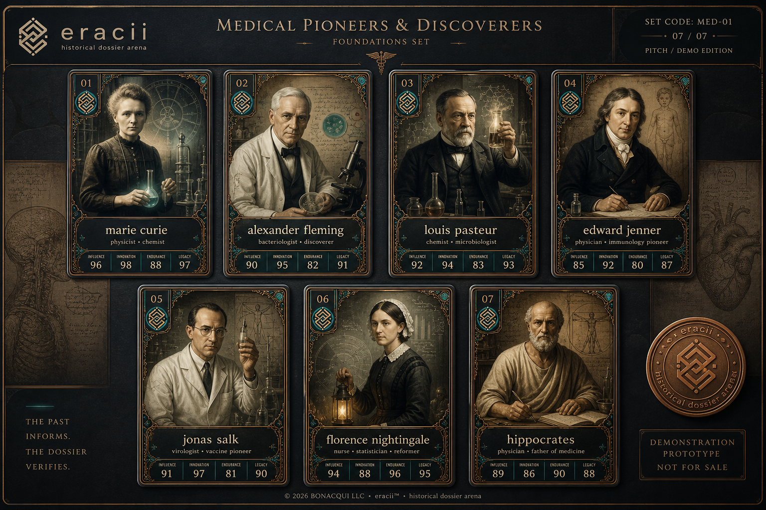 Medical Pioneers & Discoverers board